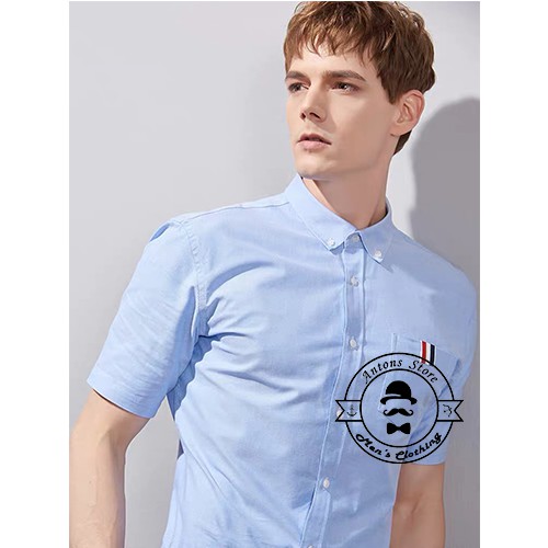 Sơ mi Thom Browne Cộc Tay Vạch Túi