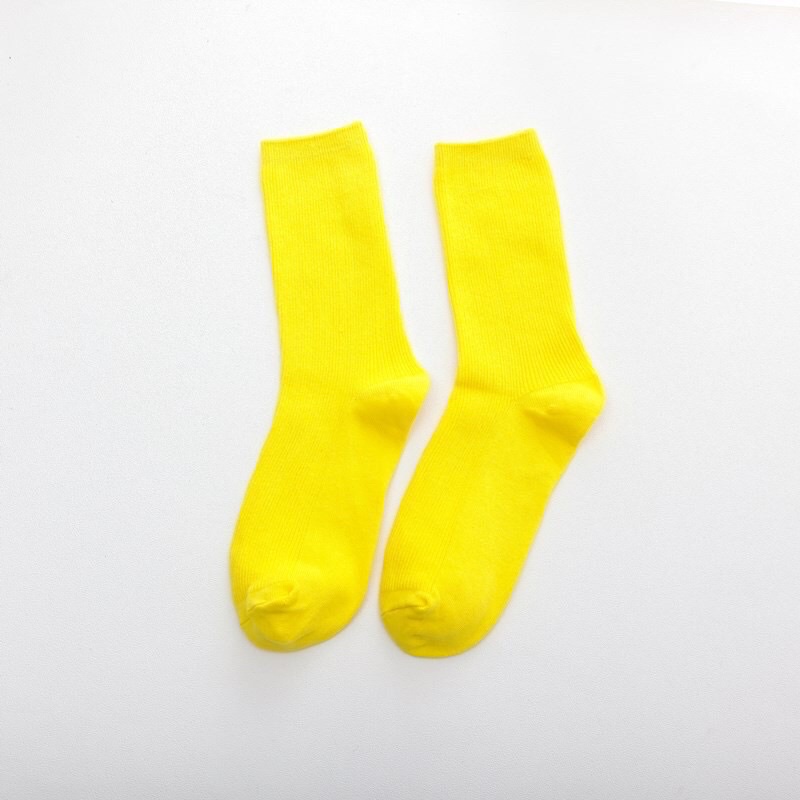 Tất nhún nam nữ cổ cao hàng dệt cao cấp phong cách vintage Hàn Quốc có nhiều màu cá tính