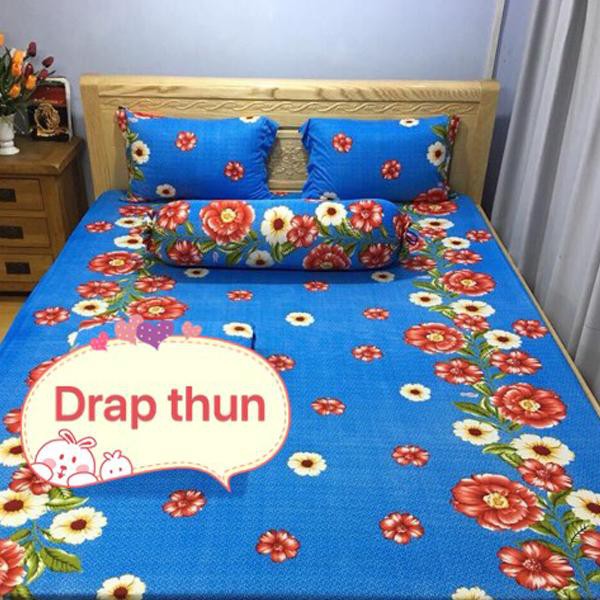 Bộ Drap Thun Hàn Quốc Mát Lạnh 4 món {INBOX chọn màu }