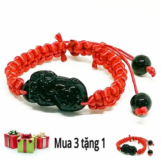 Vòng tay chỉ đỏ tỳ hưu may mắn tài lộc cho đầu xuân năm mới (VT1102). Khuyến mãi mua 3 tặng 1