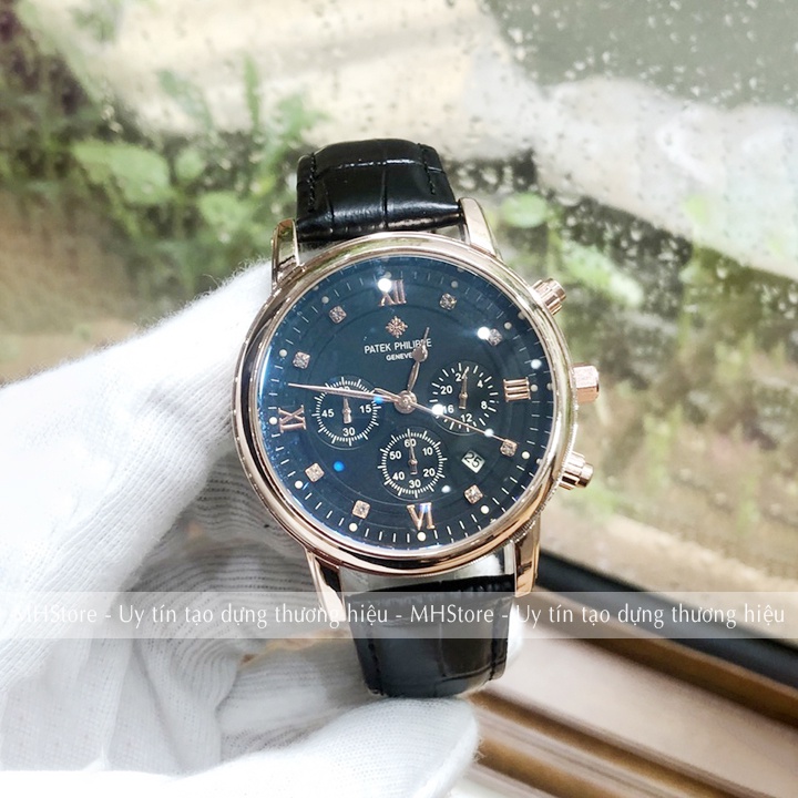 Đồng hồ nam Pattek Philipe dây da cao cấp, chạy 6 kim sang trọng lịch lãm đẹp giá rẻ [Tặng thêm pin] | BigBuy360 - bigbuy360.vn