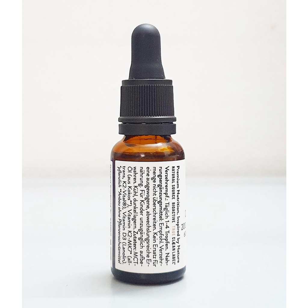 Vitamin D3 + K2 MK7 Sunday Natural của Đức chai 20 ml