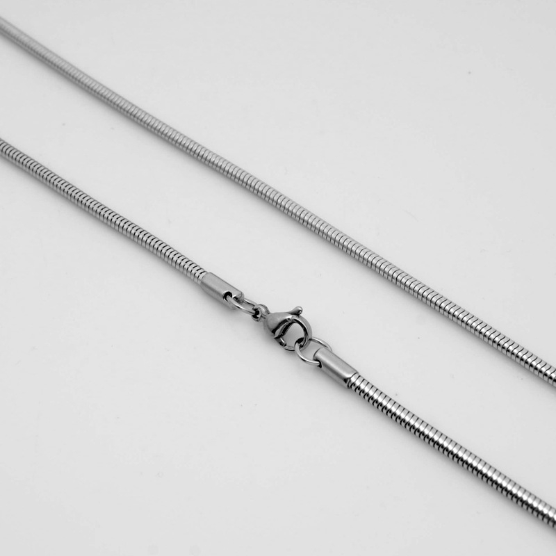 Vòng cổ Thép Titan Không Gỉ Dạng Rắn Đơn Giản Hàng Mới 50cm - 70cm Dành Cho Nam Và Nữ