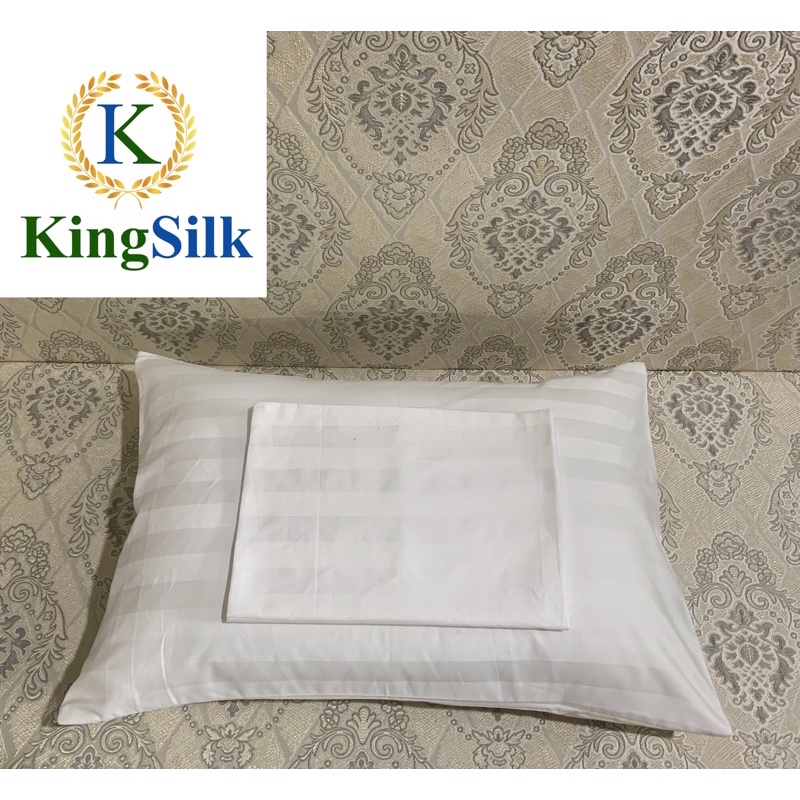 ❌Vỏ gối KingSilk❌chất liệu cotton sọc 3cm T400 tiêu chuẩn khách sạn 4-5 sao,đầy đủ kích thước lựa chọn không may khoá