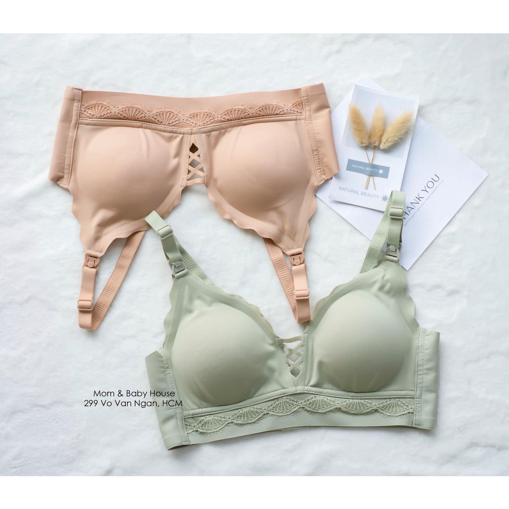 EVERMOM | Áo lót bầu và sau sinh đúc su chân ren siêu mềm mát - A117