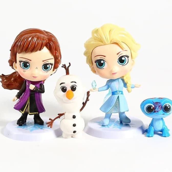 Bộ 4 Mô Hình Nhân Vật Elsa Anna Olaf Phiên Bản Giới Hạn Trong Phim Frozen 2 Chibi