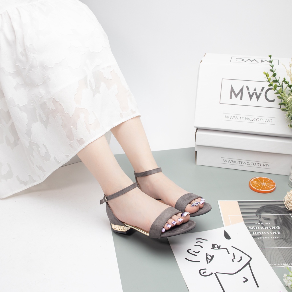 Giày Sandal Nữ thời trang MWC sandal quai ngang basic NUSD- 2768