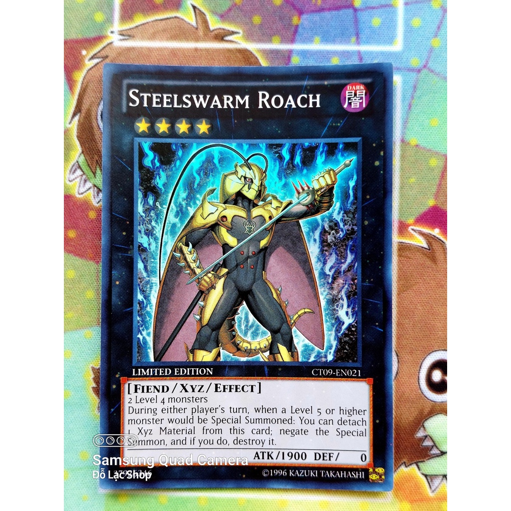 Thẻ Bài Yugioh Monster Mint90 Steelswarm Roach - CT09-EN021 - Super Rare