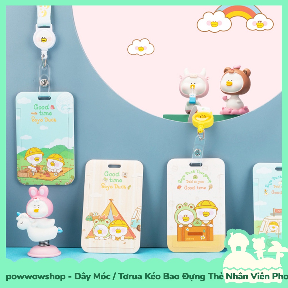[Sẵn VN - Hỏa Tốc] Dây Móc / Dây Kéo Tơrua Bao Đựng Thẻ Nhân Viên Nhựa PC Phong Cách Vịt Nhộn Nhịp Travelling &amp; Camping