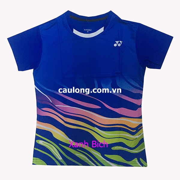 Áo Cầu Lông Nam Nữ Cổ Tròn Yonex 7767 Xanh Bích