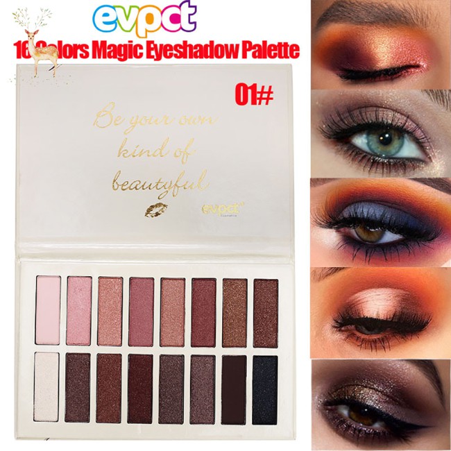 (Hàng Mới Về) Bảng Phấn Mắt 16 Màu Ánh Kim Cương Lấp Lánh Nhung Mịn Không Thấm Nước | BigBuy360 - bigbuy360.vn