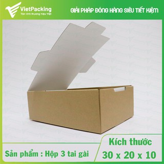 [SIÊU SANG] 10 hộp carton nắp gài 3 tai 30x20x10 đựng quần áo