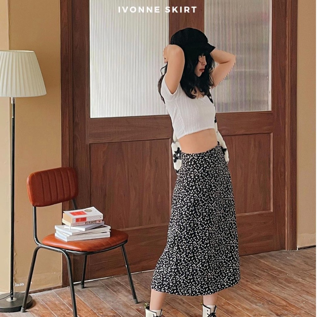 Nakedbyv - Chân váy bút chì nhung hàn Ivonne Skirt | BigBuy360 - bigbuy360.vn