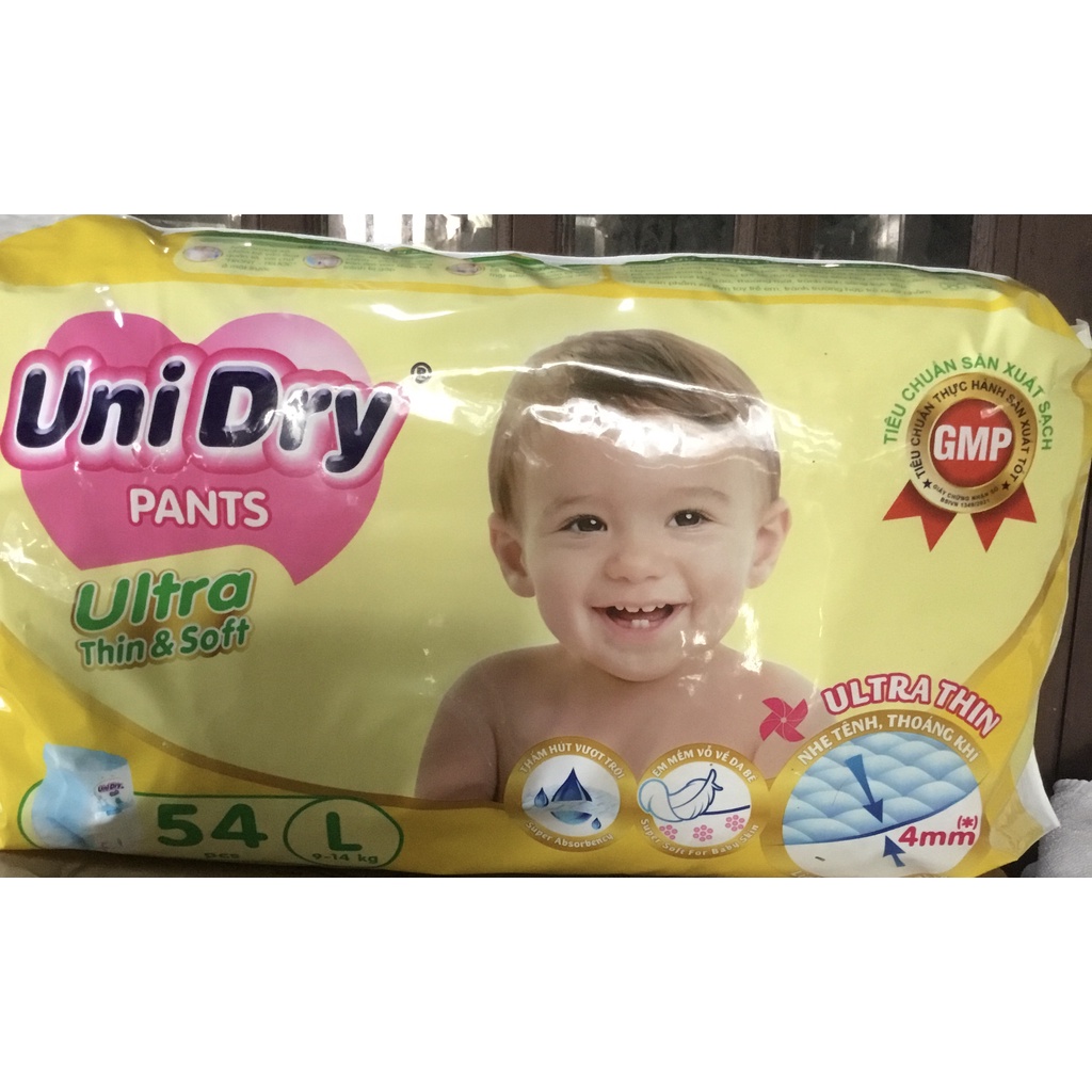 Chính Hãng- Tã quần Unidry L54 Siêu Mỏng Ultra Thin - Mẫu mới nhất - Date luôn mới