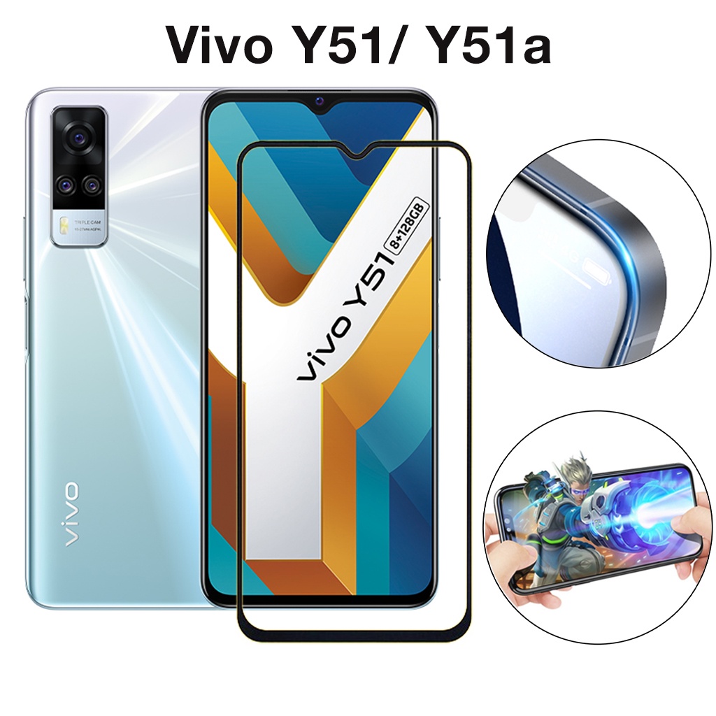 Kính Cường Lực Vivo Y51 Y51a T1x full màn cao cấp chống trầy xước màn tặng kèm khăn lau màn hình Kính [9D]