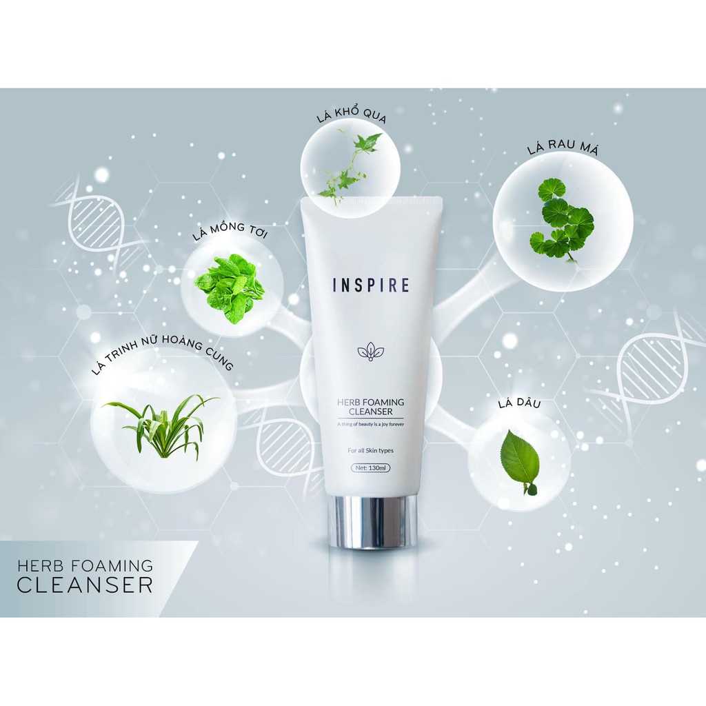 Sửa Rửa Mặt Thảo Dược INSPIRE Herb Foaming Cleanser 130ml