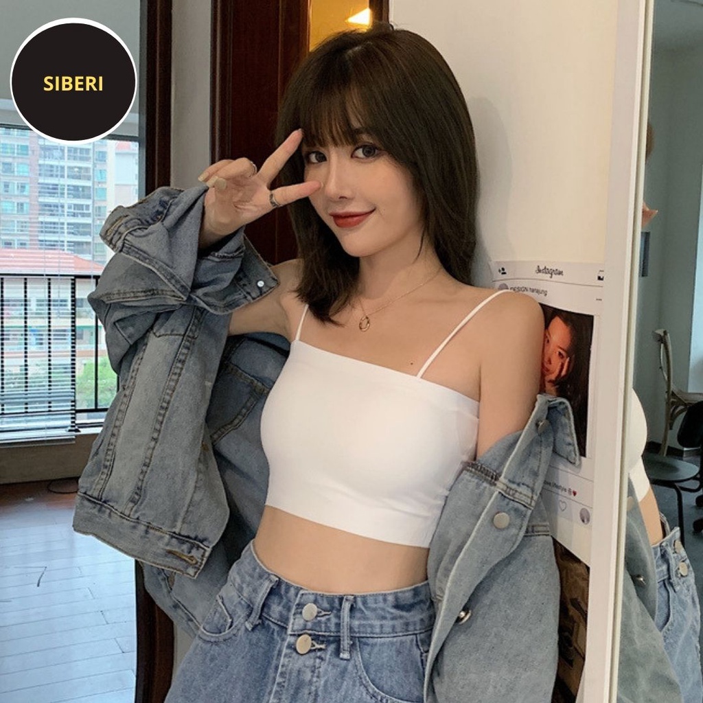 Áo bra su đúc, mềm mịn, mát lạnh, áo ngực dạng ống 2 dây mảnh quyến rũ, co giãn 4 chiều_ Siberi