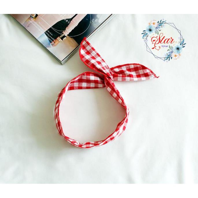 Băng đô Turban vải họa tiết hoa thắt nơ đáng yêu cho nữ C21