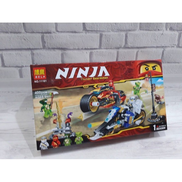 [XẢ KHO LEGO] ⚡SIÊU GIẢM GIÁ ⚡ Đồ chơi xeeso hình lego BELA 11161 Lắp ghép Ninjago siêu xe Kai và Zane truy đuổi xà tinh