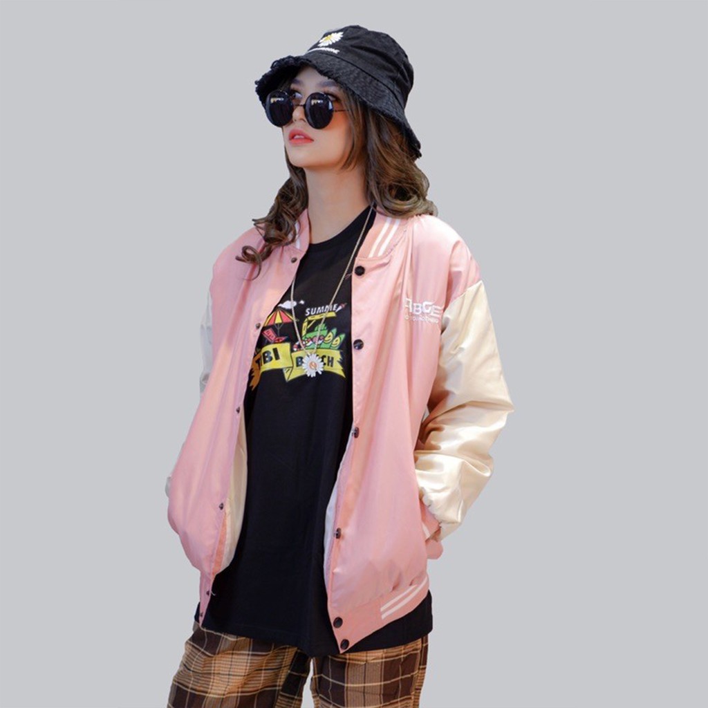 Áo khoác bomber nữ dù gió hai lớp Unisex áo bomber nam nữ đẹp form rộng GAZU-GZ243