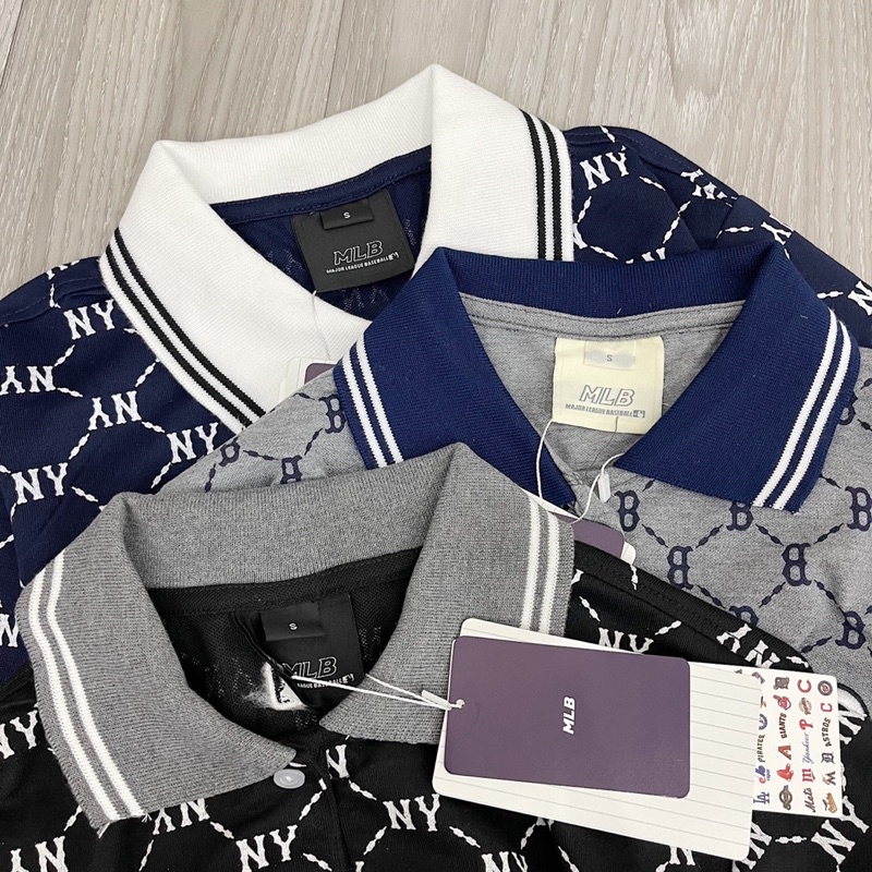 Áo Polo MLB Xanh Navy Full Tag Mẫu Mới Siêu Phẩm