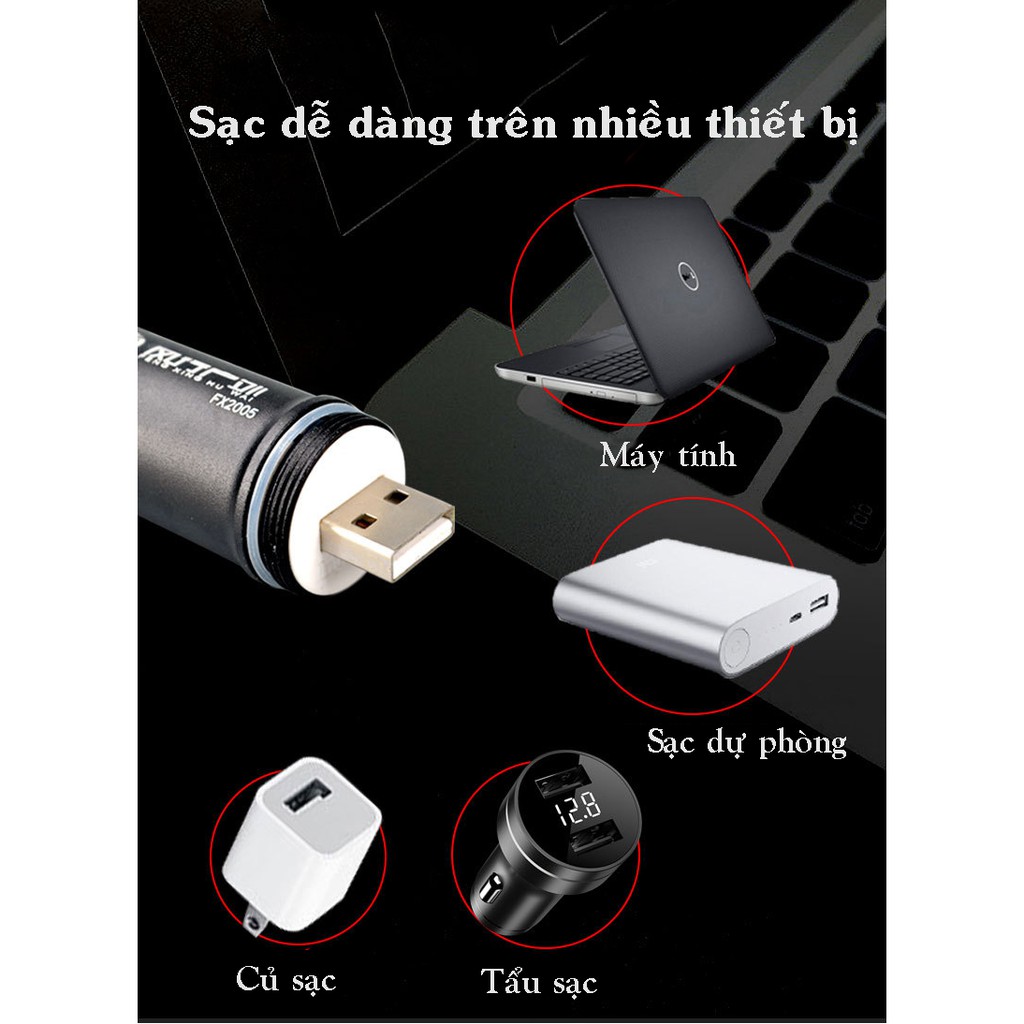 Đèn pin siêu sáng LED P60 mới độ sáng cao, sạc điện, chống thấm nước