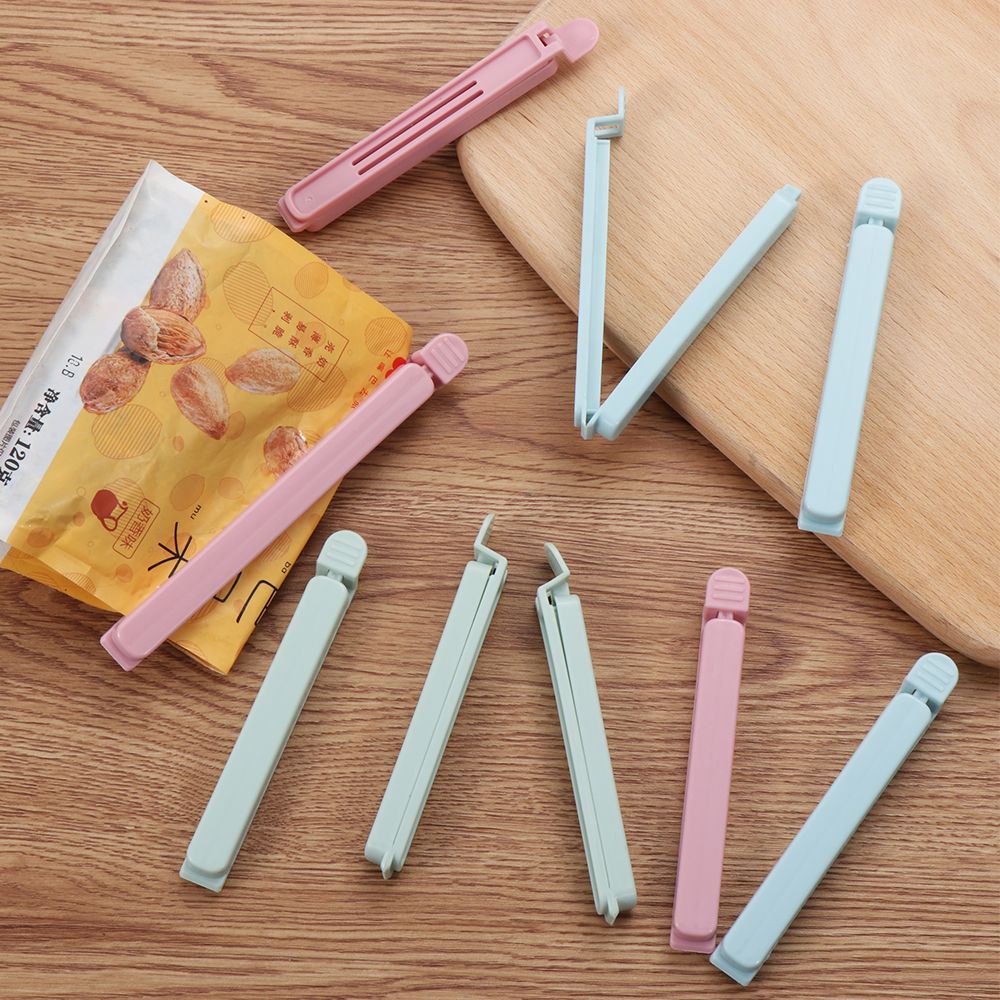 Set 5 kẹp niêm phong túi thức ăn bằng nhựa màu kẹo thời trang có thể tái sử dụng tiện lợi