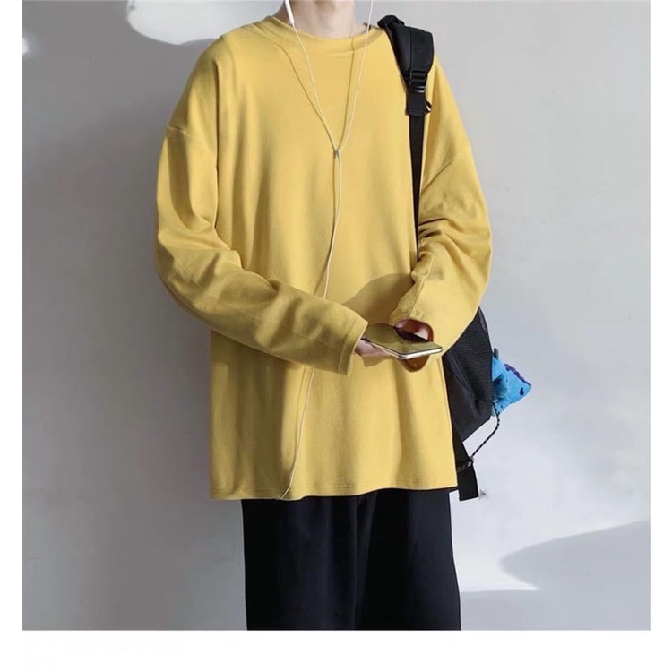 Tay dài trơn full màu cotton 100% (ảnh thật - hàng xịn)