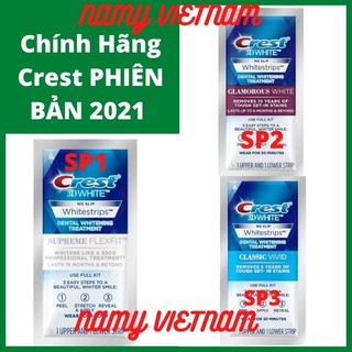 Miếng dán trắng răng ❤ FREESHIP ❤ Miếng dán Crest 3D White Whitestrips 1 Hour Express [Hàng Mỹ] - trắng răng Crest 3D Wh