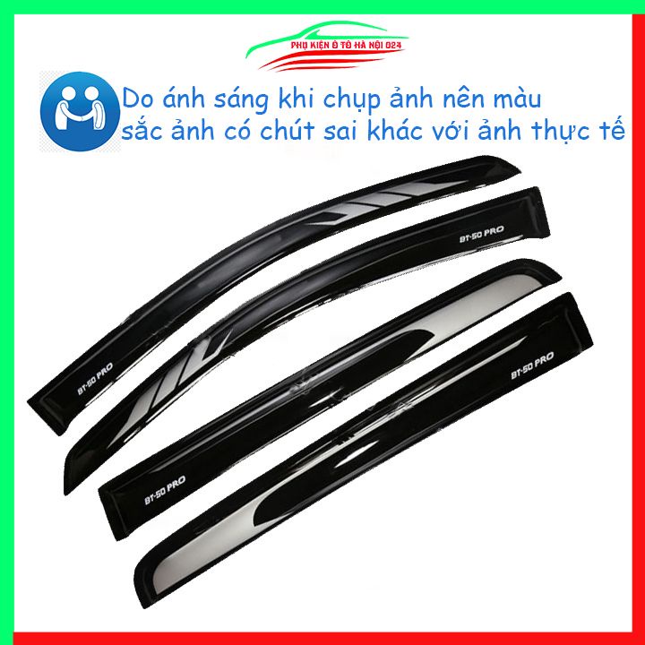 Vè che mưa cho xe ô tô Mazda BT50, Bt-50 2015-2020 2 màu thái lan