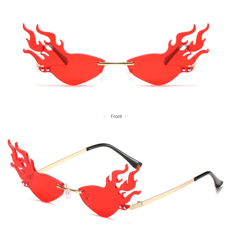 Kính Mát Gọng Kim Loại Không Viền Thời Trang Cho Nữ