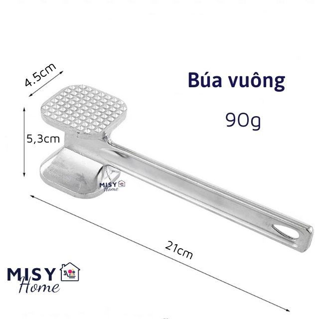 [ ĐỦ SIZE] Búa đập thịt dần thịt bò giã dầm làm mềm thịt heo đập đá hành tỏi xả gừng ớt hạt óc chó vuông tròn MISY HOME