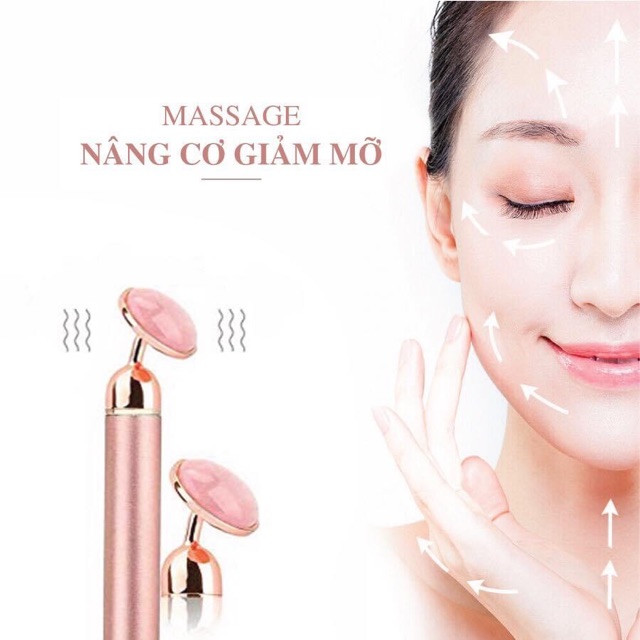 thanh lăn massage mặt đá sử dụng pin