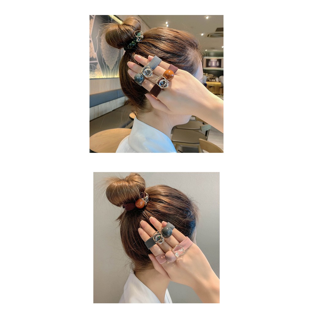 Dây buộc tóc bản to co giãn 4 chiều HD26