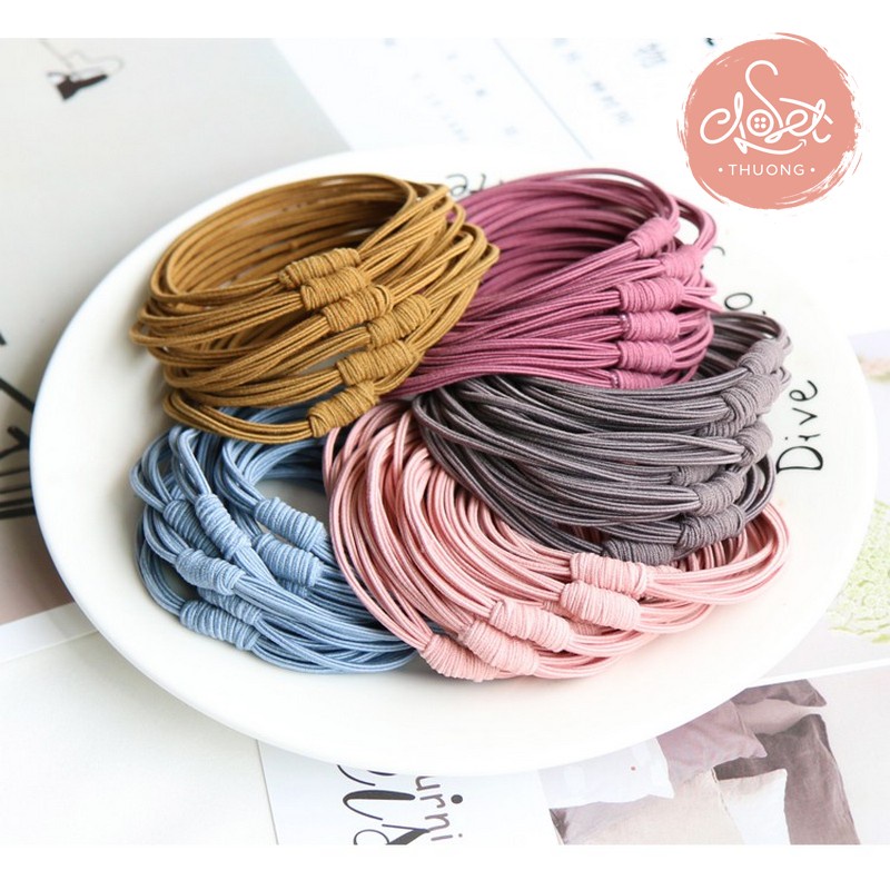Dây buộc tóc, chun buộc tóc 4 sợi, giá sỉ cực rẻ DC03-4S, mua càng nhiều càng rẻ