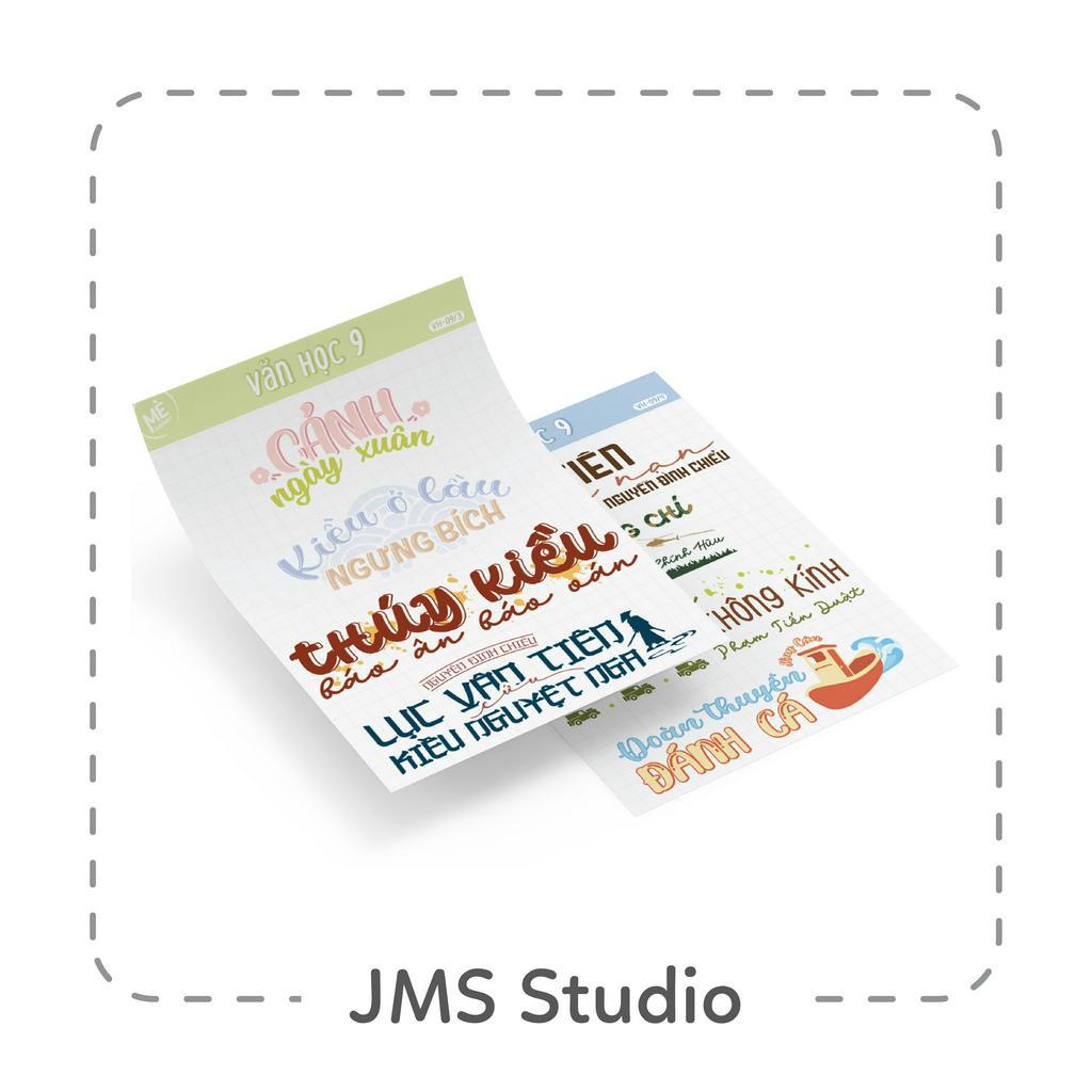 STICKER TỰA BÀI VĂN HỌC 9