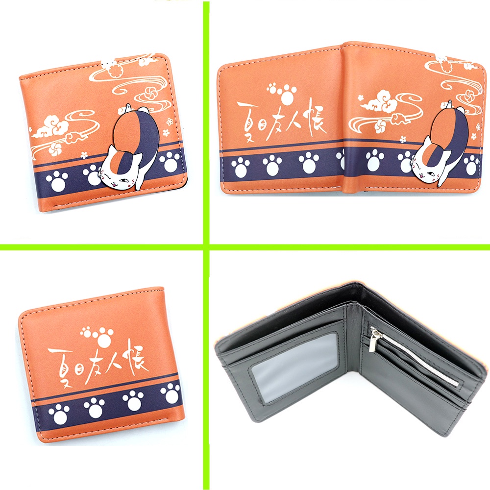 Ví Ngắn Đựng Thẻ/Tiền Xu In Hình Nhân Vật Anime Natsume Takashi Nhiều Màu Sắc Cho Nam Nữ