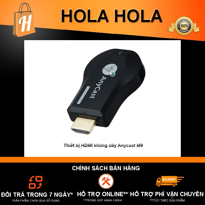 Thiết bị HDMI không dây cho iPh, Android, Windows Anycast M9 hỗ trợ Airplay, Mirroring, Miracast, Wireless Display