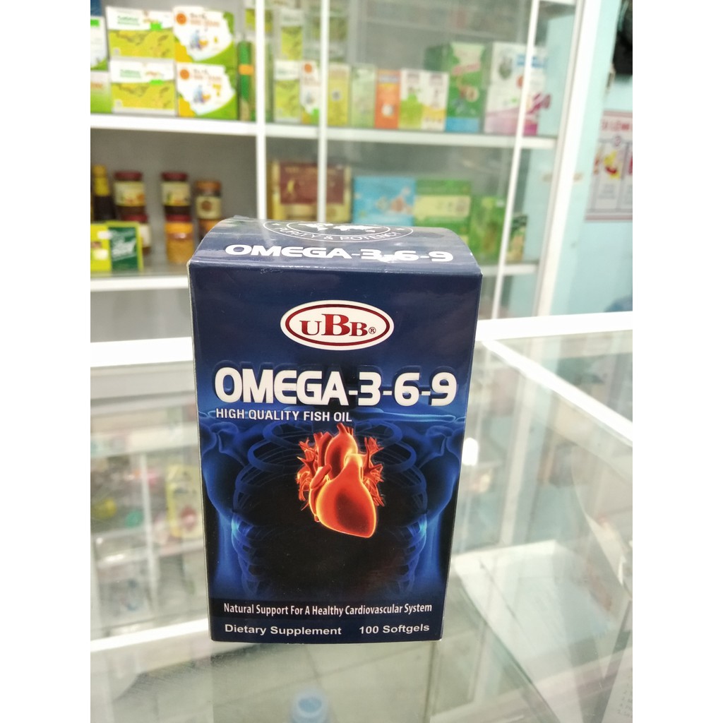 Omega 3 6 9 UBB Hộp 100 viên (Hàng chính hãng)