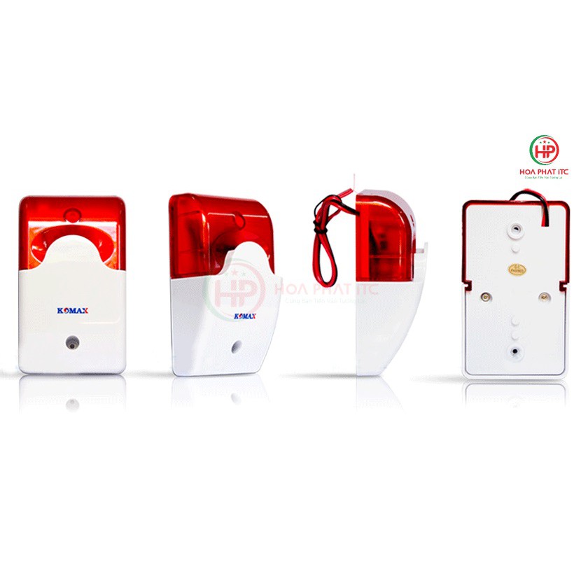 Còi hú kèm đèn chớp 12V Komax KM-A09