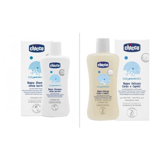 Sữa tắm gội chicco 200ml 0M+ chiết xuất hoa cúc, yến mạch
