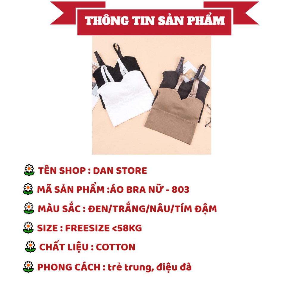 Áo Ngực Nữ - Áo Bra Nữ không gọng tôn vòng 1 gợi cảm trẻ trung năng động DAN STORE MÃ 803