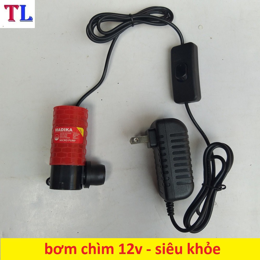 bơm chìm mini 12v - 30w (bơm cắt rãnh tường)