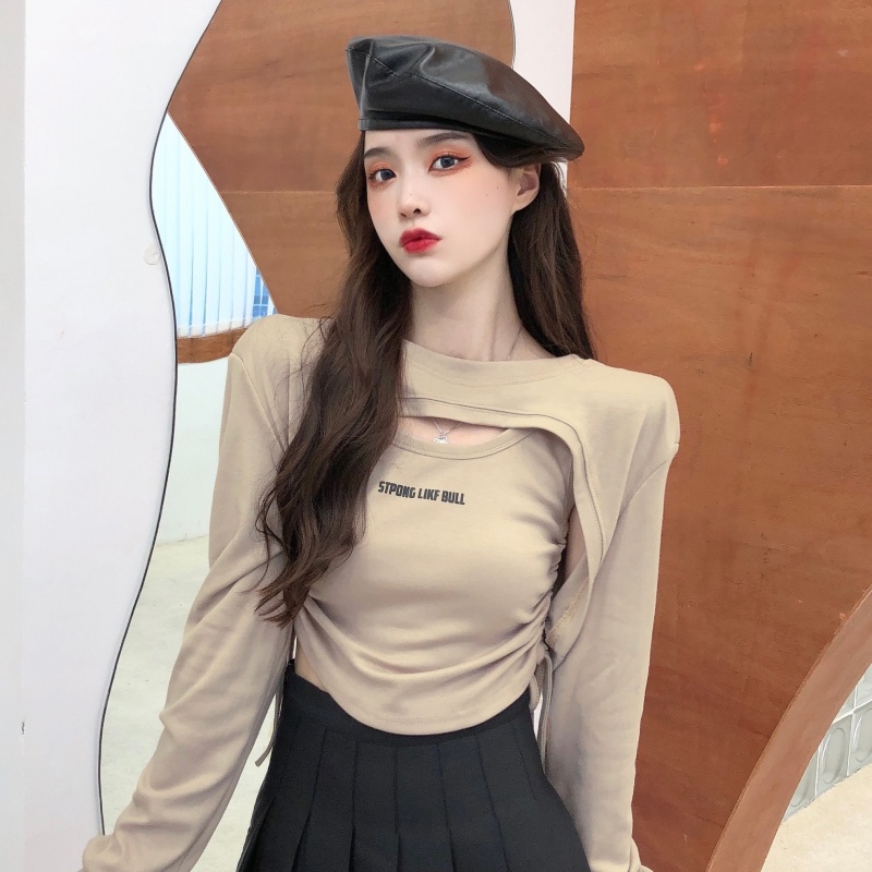 ZHELIHANGFEI Bộ Áo Khoác Dài Tay + Áo Sát Nách + Quần Lưng Cao Thời Trang Quyến