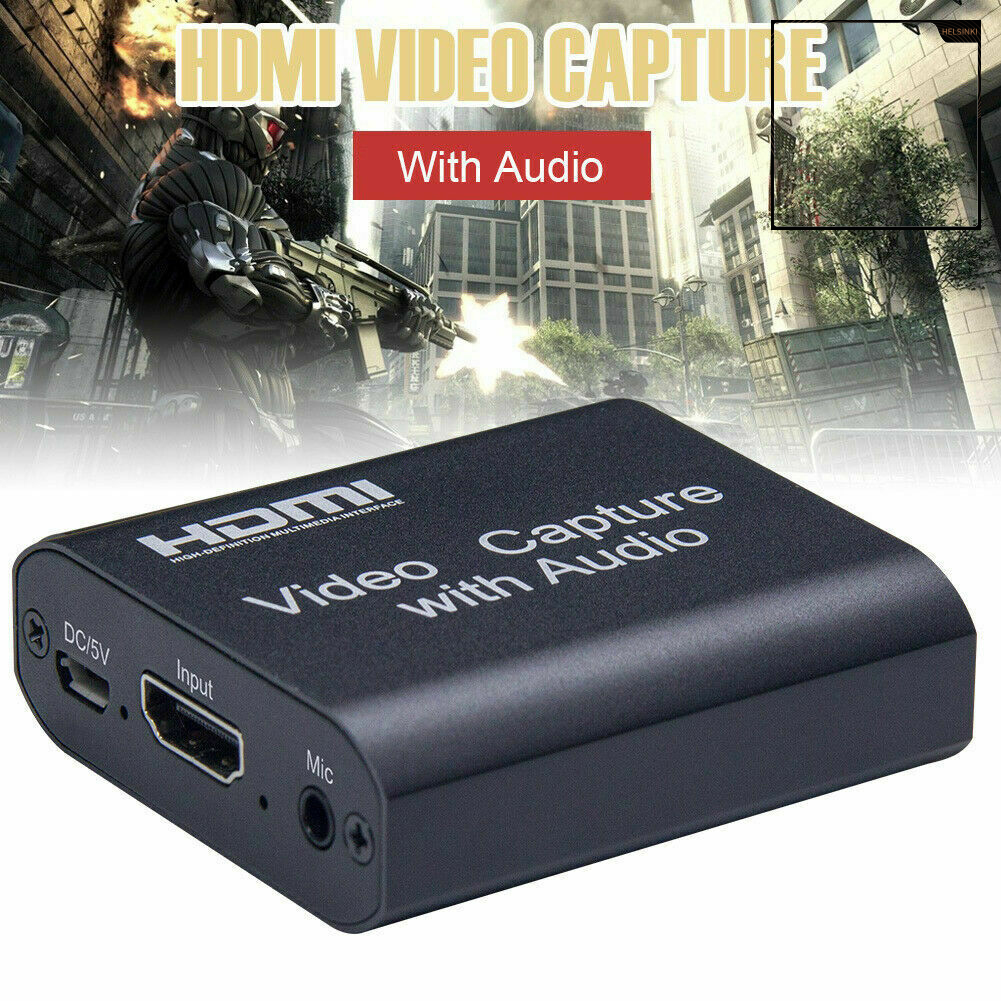 helsinki 1080P 30Hz HDMI-compatible Video Capture Audio Card Game Home Office Recorder with Loop