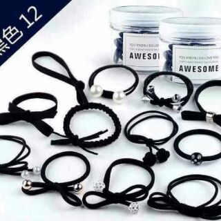 Hộp 12 dây buộc tóc siêu đẹp