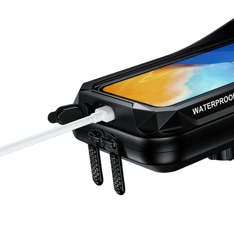 Giá Đỡ Điện Thoại Gắn Tay Lái Xe Đạp / Mô Tô Chống Trượt Chống Sốc Có Thể Chạm Màn Hình Cảm Ứng