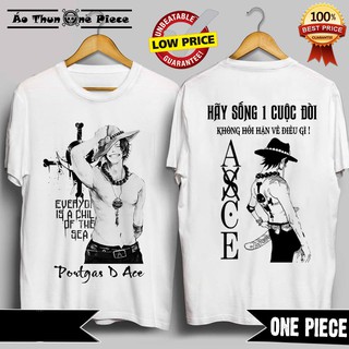 ⚡️FREESHIP⚡️Áo Thun In Hình Hỏa Quyền Portgas D. Ace Siêu Chất | ACE Đảo Hải Tặc Siêu Đẹp - Áo Thun One Piece
