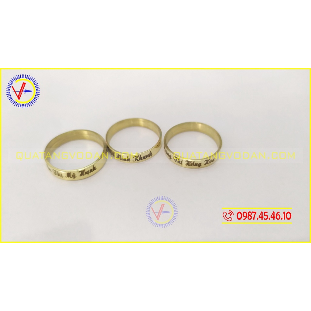 Nhẫn khắc tên vỏ đạn 12ly7