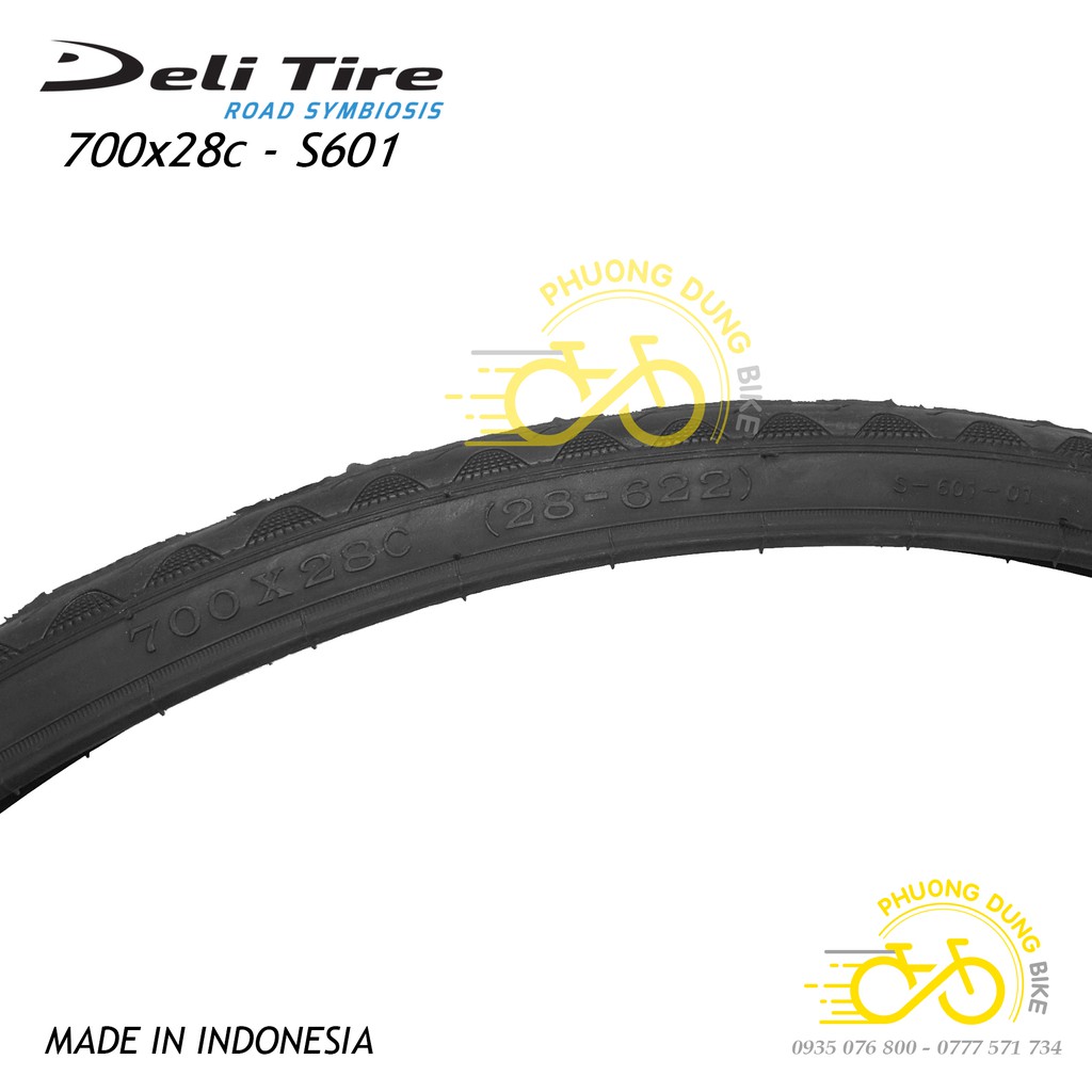 Lốp (Vỏ) xe đạp Deli Tire S601 700x28C - 1 Chiếc